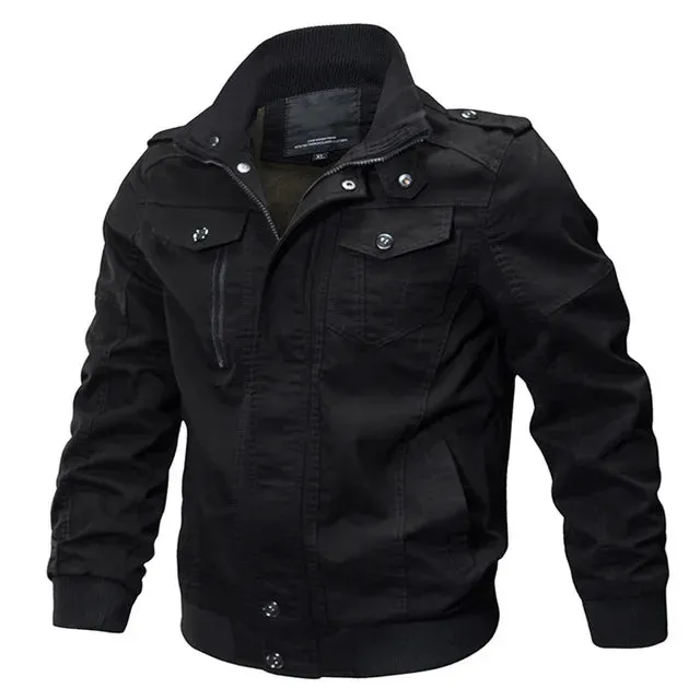 77City Killer Military Bomber Jacket Men Autumn Winter Cotton Tactical Jackets Outwear Cargo Multi-pocket Flight Jacket M-6XL