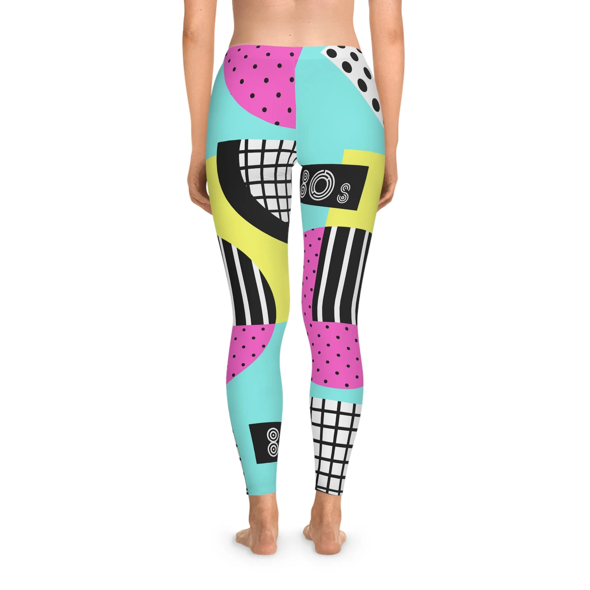 80's Pattern Print Stretchy Leggings