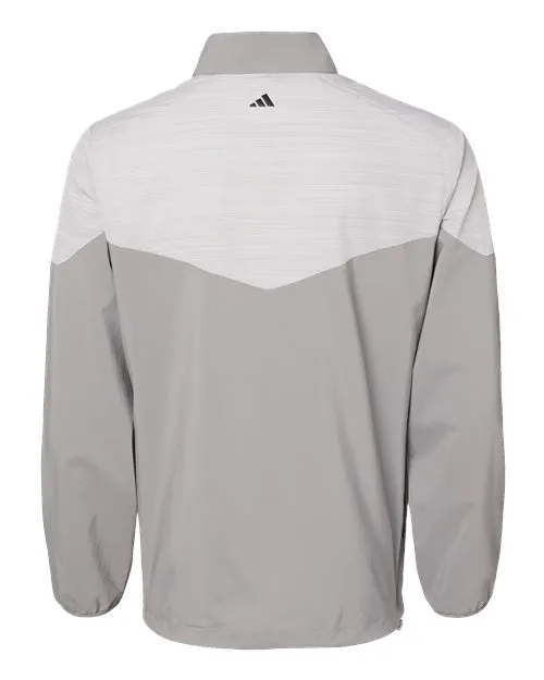 Adidas Heather Chevron Quarter-Zip Windshirt A546 Plus Size