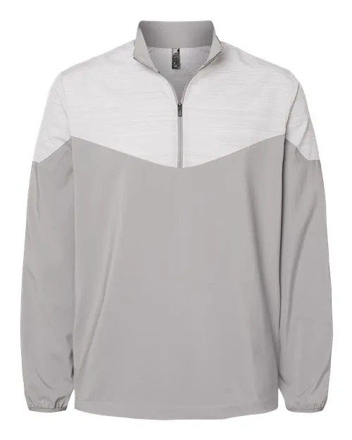 Adidas Heather Chevron Quarter-Zip Windshirt A546 Plus Size