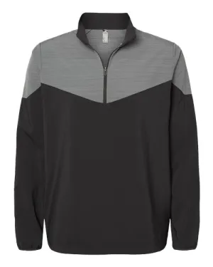 Adidas Heather Chevron Quarter-Zip Windshirt A546 Plus Size