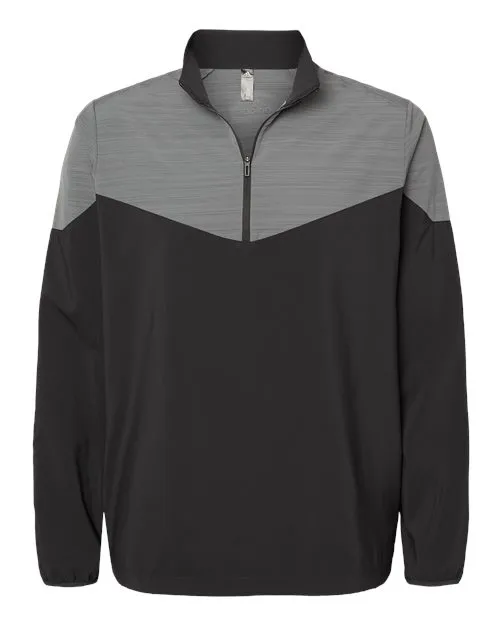 Adidas Heather Chevron Quarter-Zip Windshirt A546 Plus Size