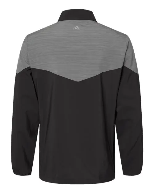 Adidas Heather Chevron Quarter-Zip Windshirt A546 Plus Size