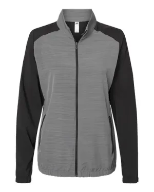 Adidas Women's Heather Block Full-Zip Windshirt A547 Plus Size