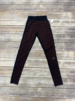 Athletic Leggings By Adidas In Red, Size: Xs