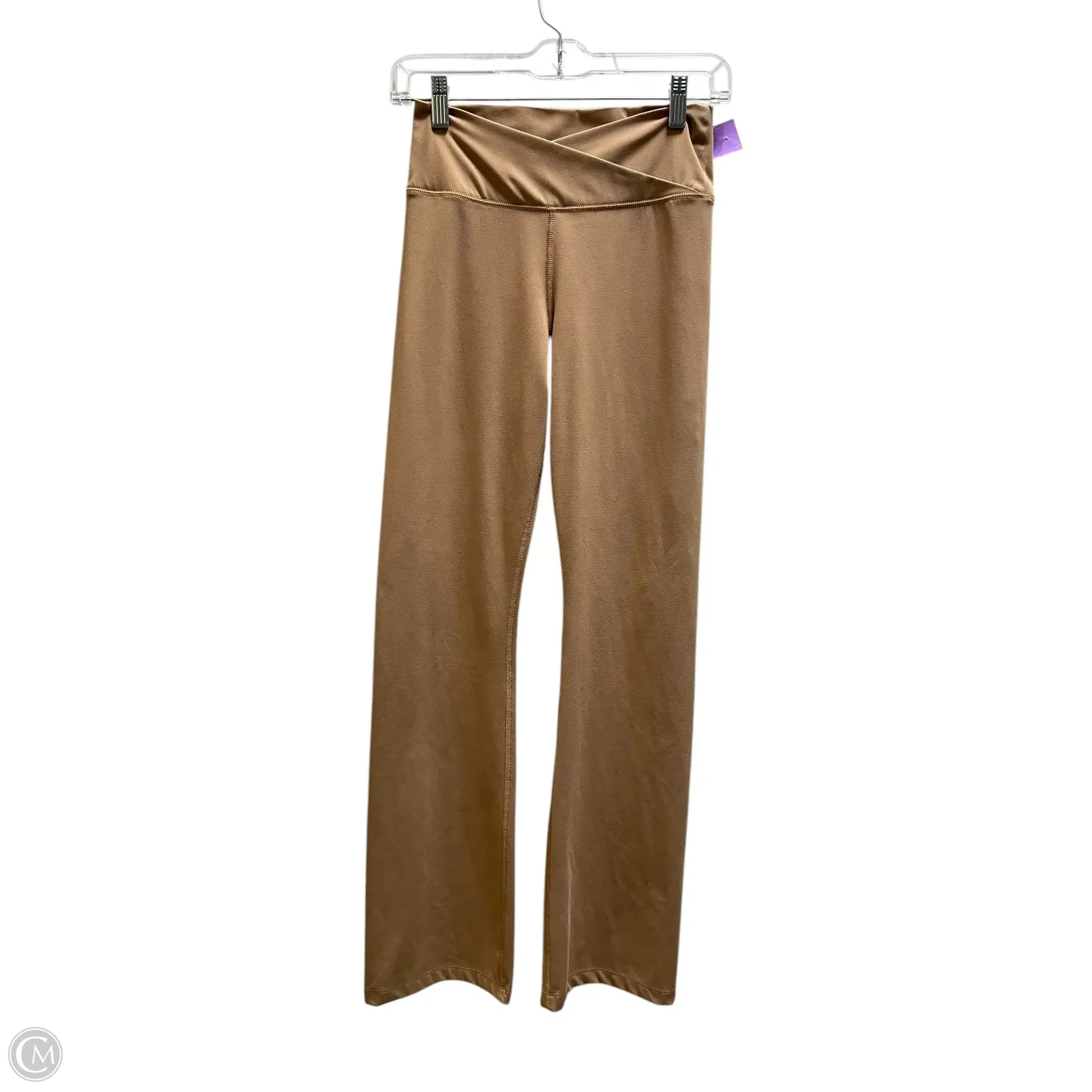 Athletic Leggings By Calvin Klein In Tan, Size: S