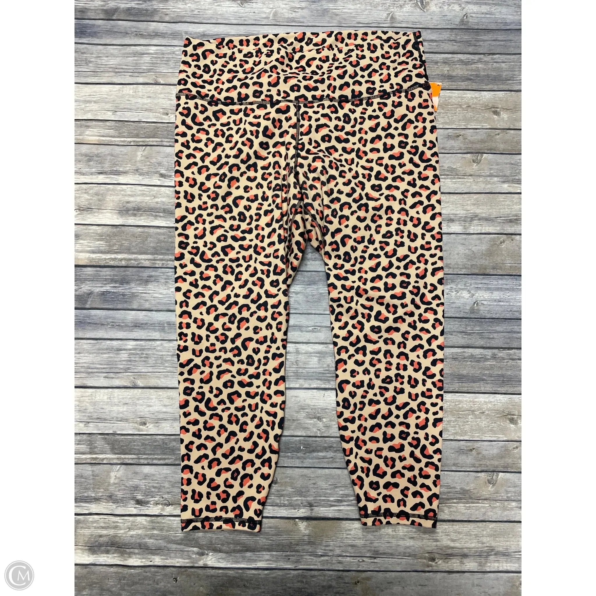 Athletic Leggings By Fabletics In Animal Print, Size: 1x