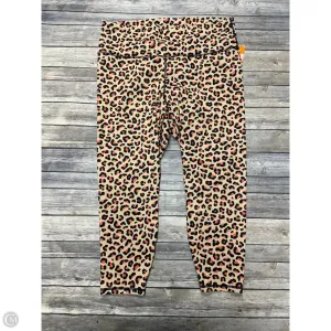 Athletic Leggings By Fabletics In Animal Print, Size: 1x