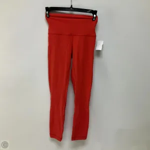 Athletic Leggings By Lululemon In Red, Size: 2