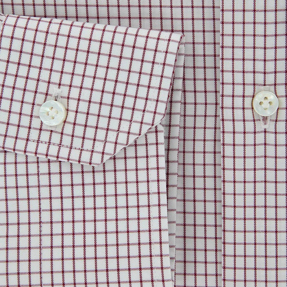 Barba Napoli Burgundy Red Shirt - Slim - 15.5 US / 39 EU