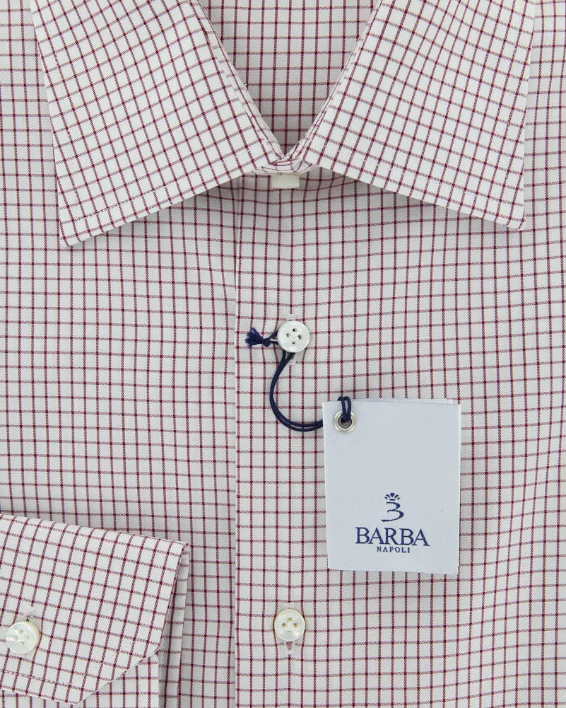 Barba Napoli Burgundy Red Shirt - Slim - 15.5 US / 39 EU