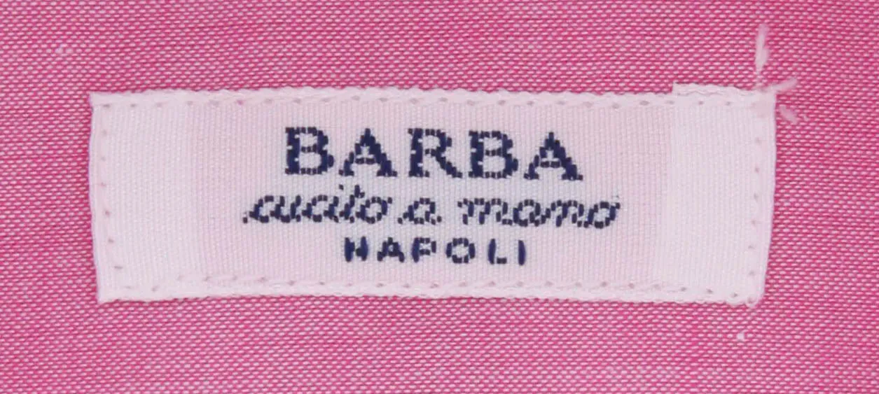 Barba Napoli Pink Shirt - 15 US / 38 EU