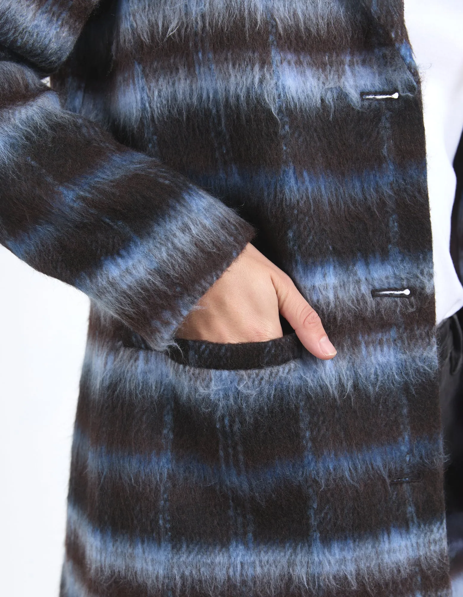 BENNETT COAT || CHOC/BLUE CHECK