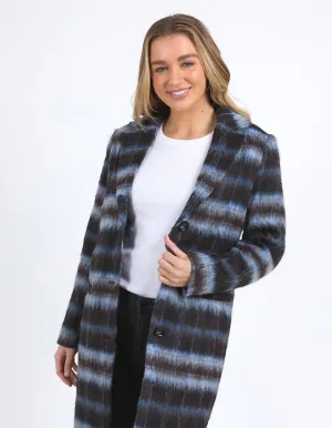 BENNETT COAT || CHOC/BLUE CHECK