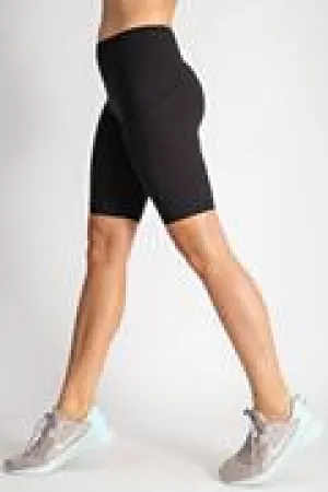 BIKE PANT LENGTH YOGA PANT W/POCKETS