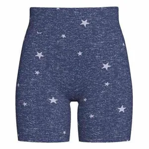 Biker Shorts - Navy Faux Heather Star