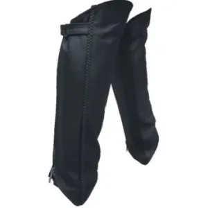 Black Leather  Braided Leather with Spandex Leggings