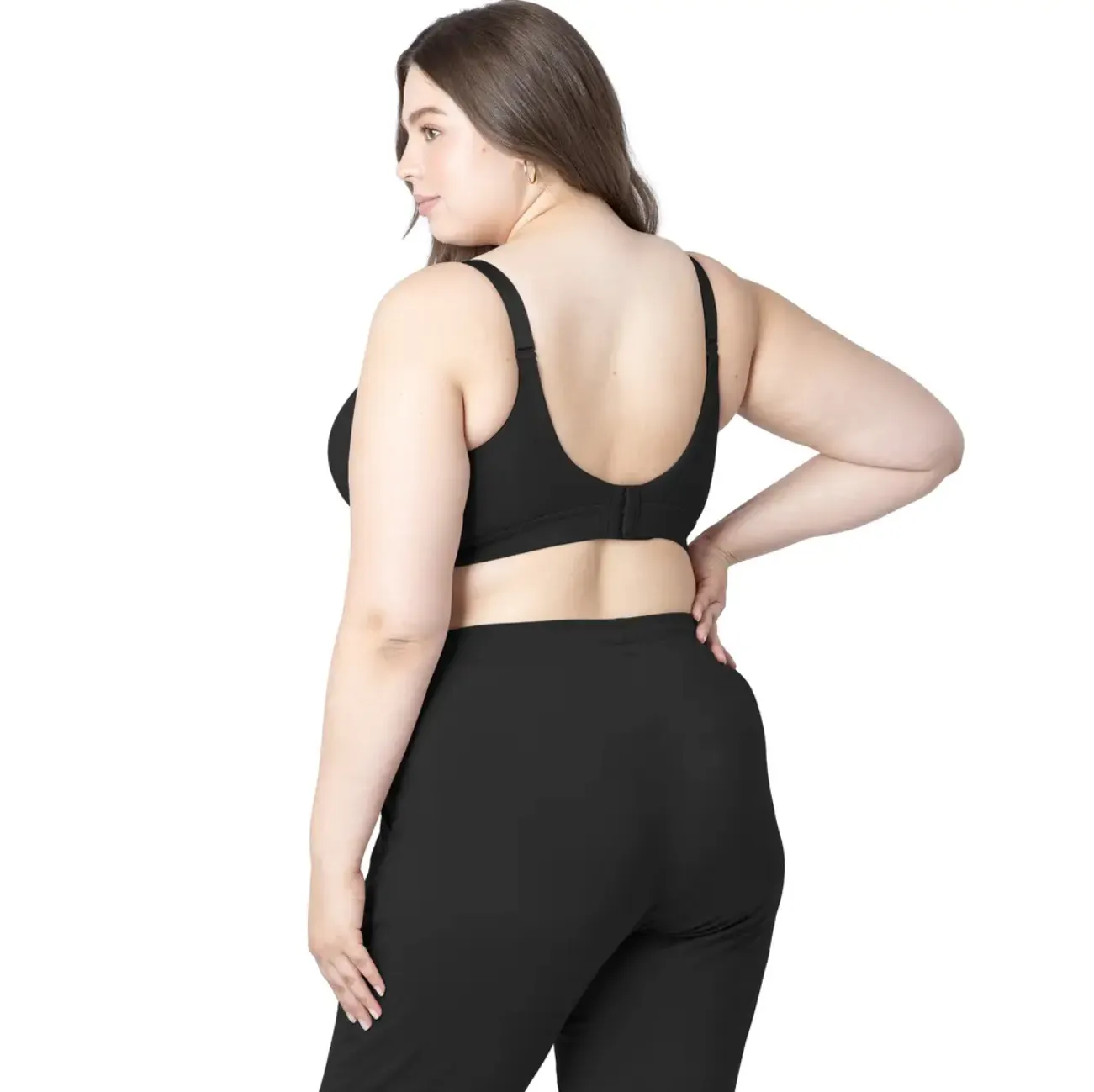 Black Ribbed Nursing & Maternity Bra
