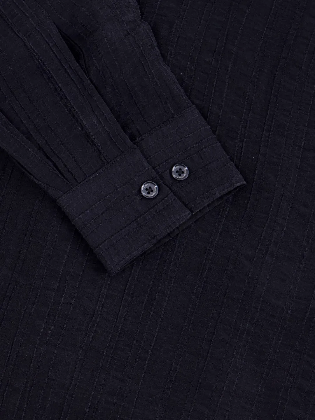 Black Striped Slim Fit Shirt