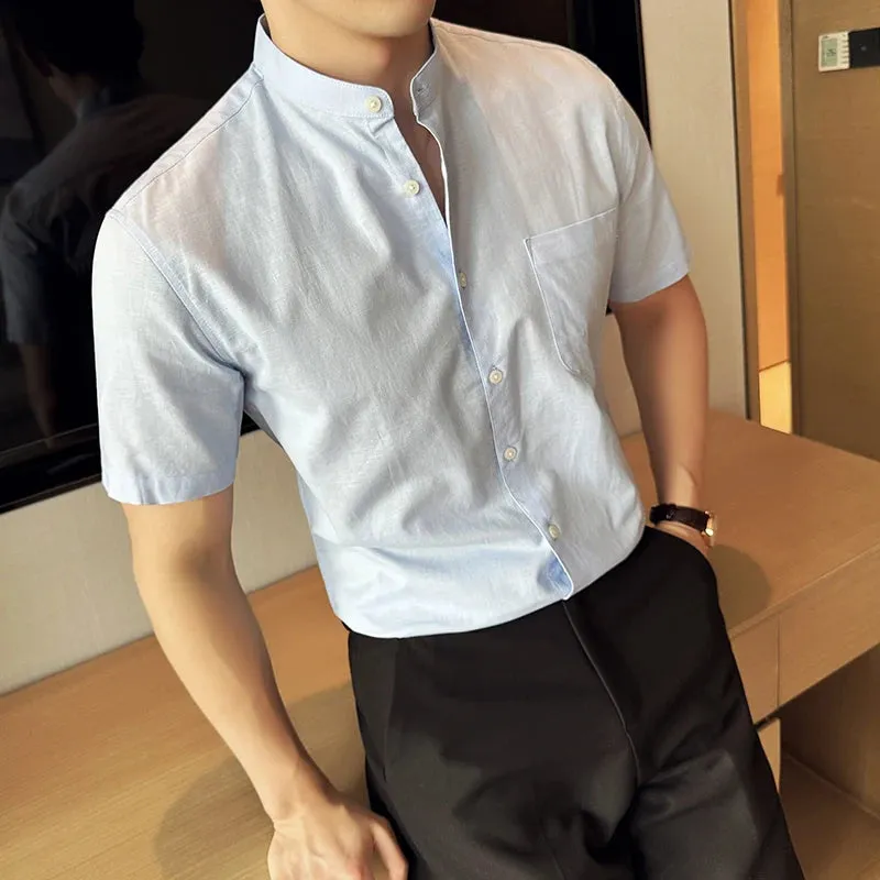 BreezeWear Herren Leichtes Leinenhemd
