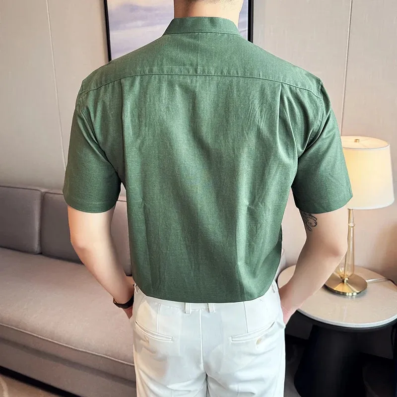 BreezeWear Herren Leichtes Leinenhemd