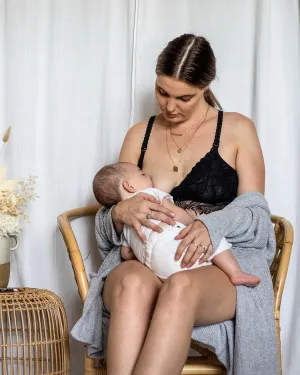Cake Maternity - Chantilly Nursing Bralette - Black ( B to D )