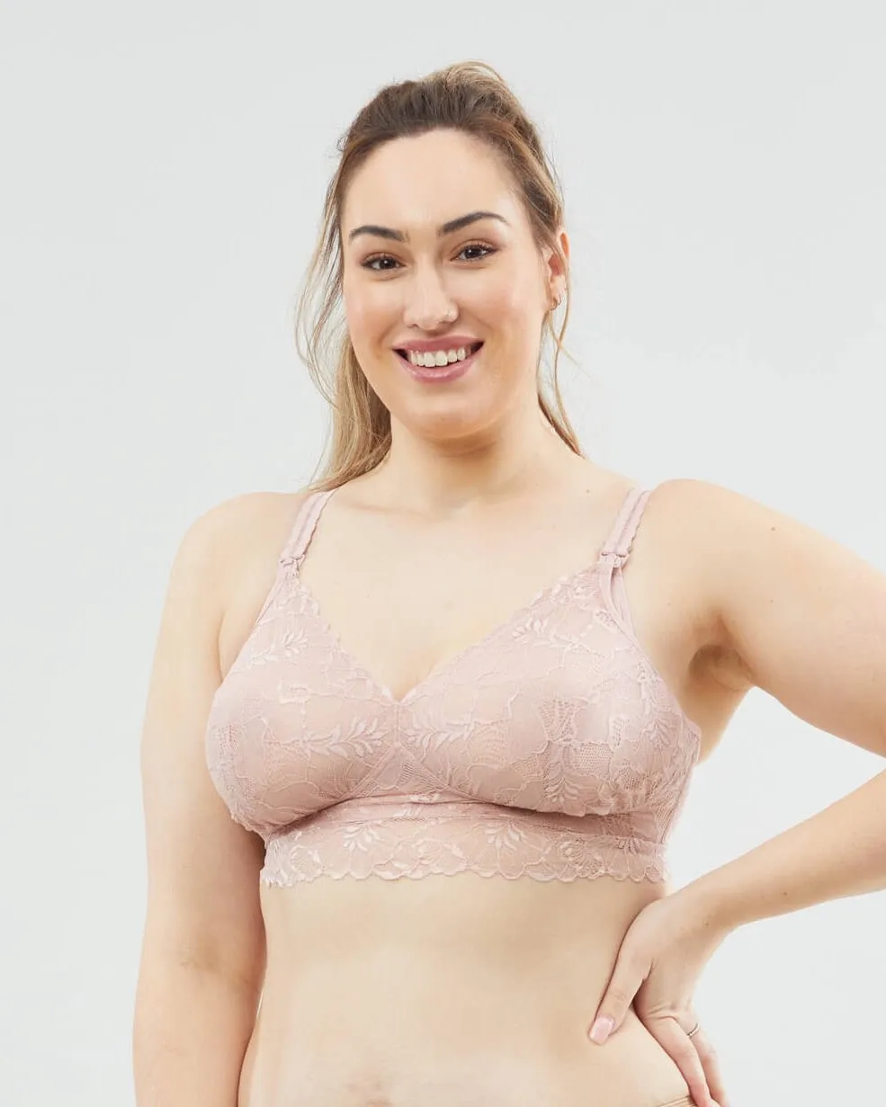 Cake Maternity - Chantilly Nursing Bralette - Blush ( DD to F )