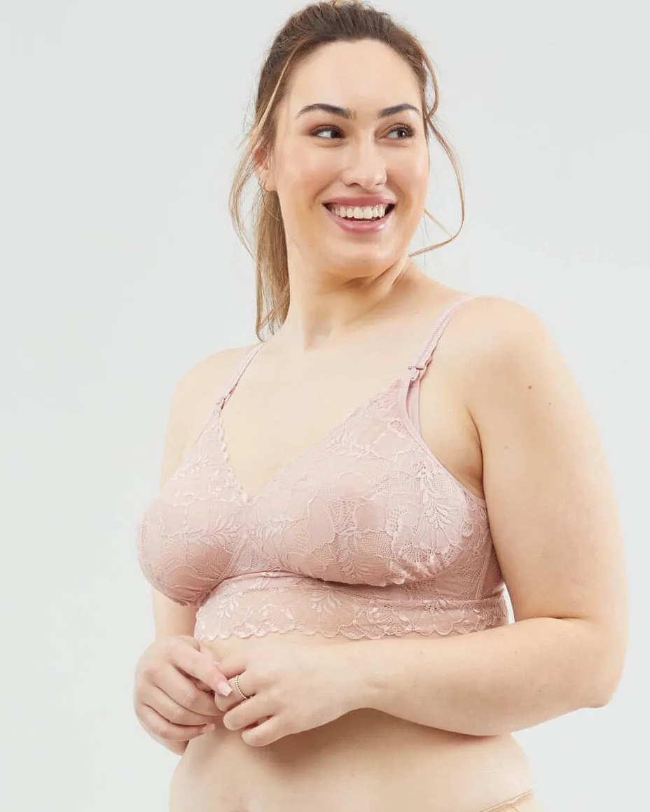 Cake Maternity - Chantilly Nursing Bralette - Blush ( DD to F )