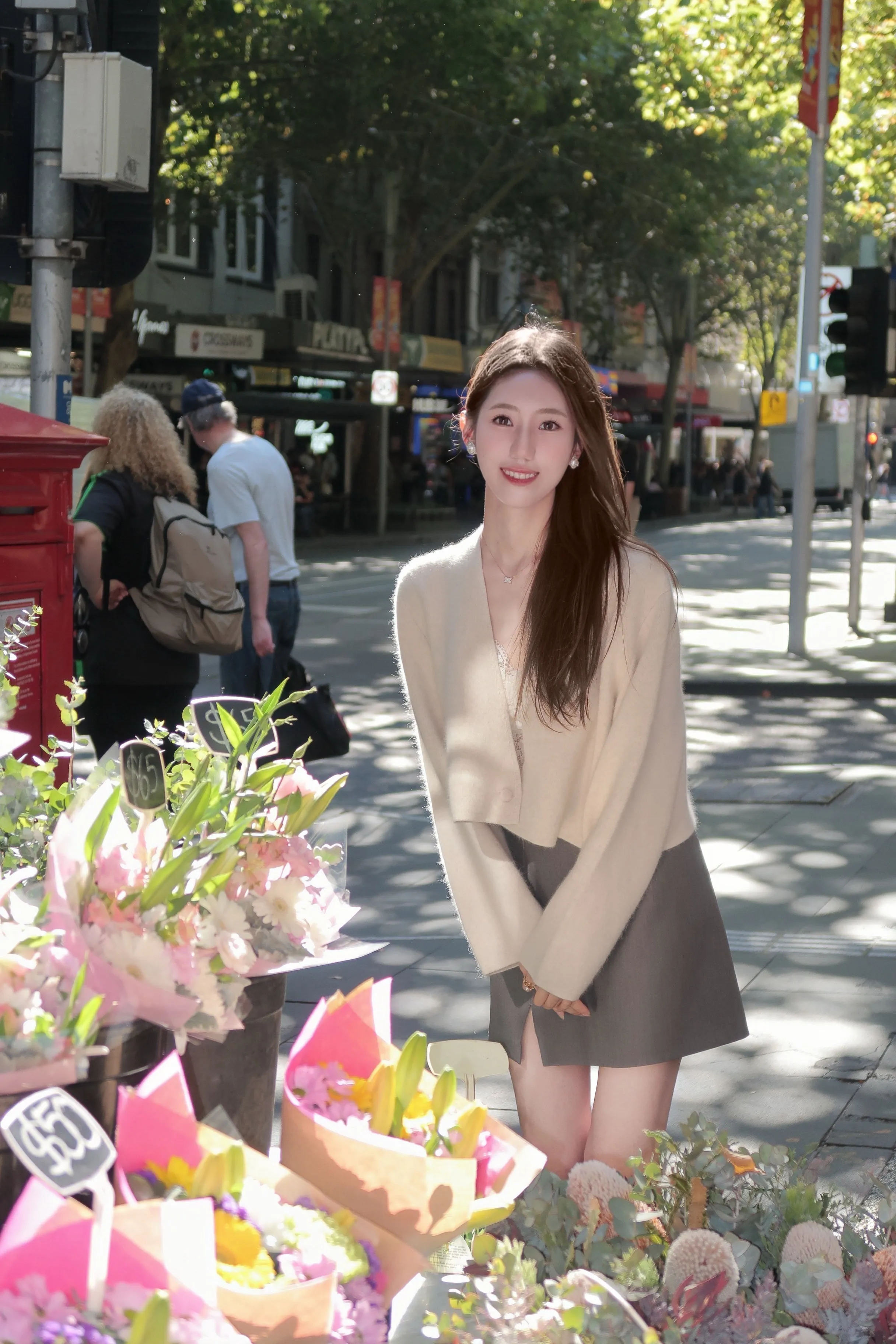 Catina Wool And Raccoon Yarn Cropped Cardigan