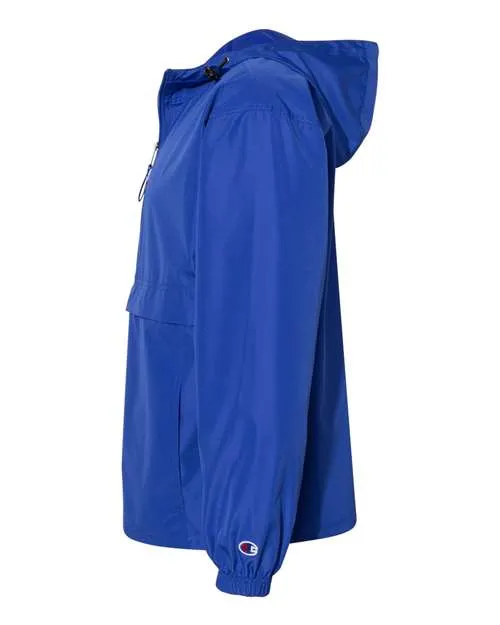 Champion Hooded Packable Quarter-Zip Jacket CO200 Plus Size