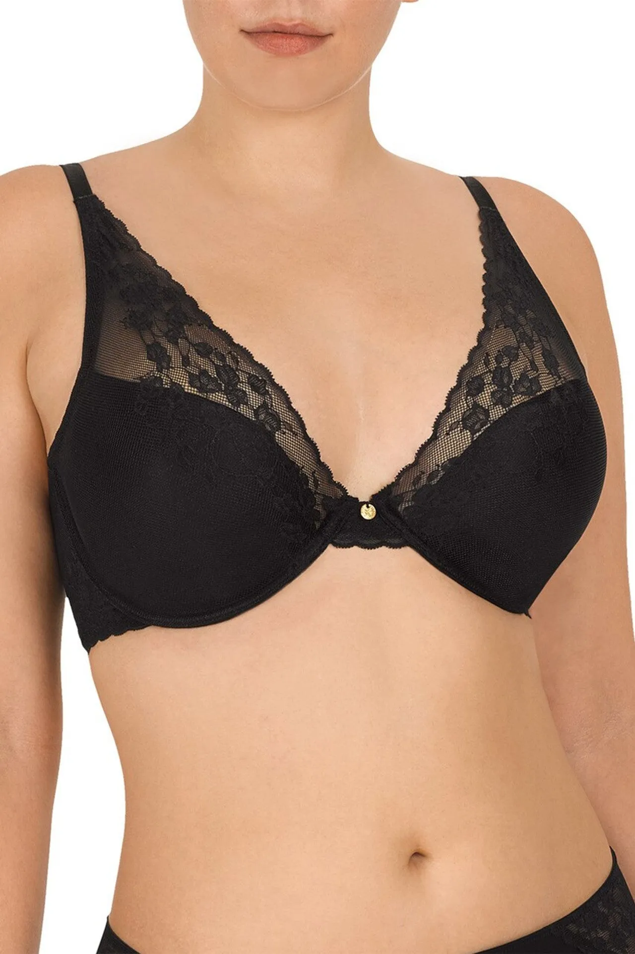 Cherry Blossom Convertible Bra In Black - Natori