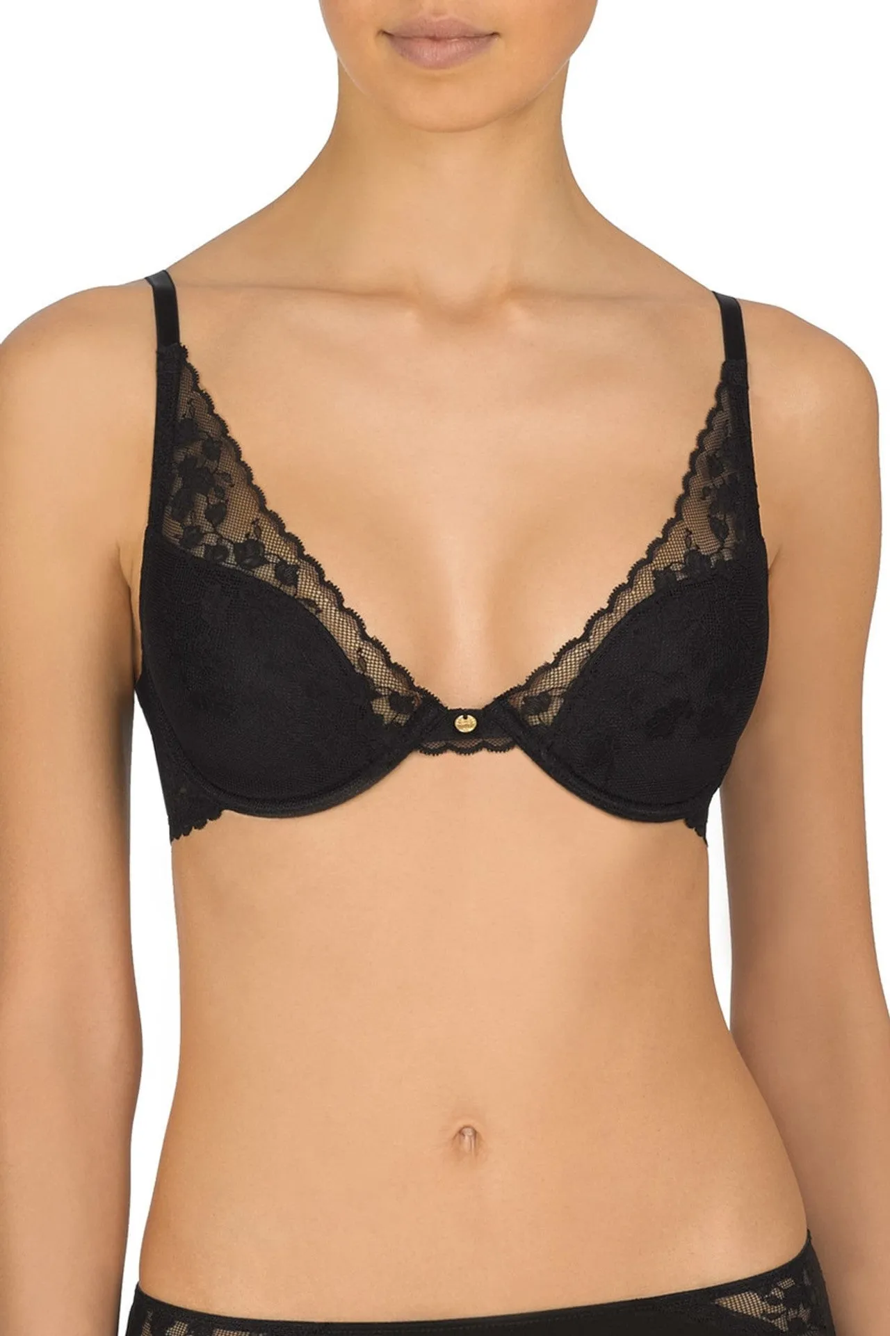 Cherry Blossom Convertible Bra In Black - Natori