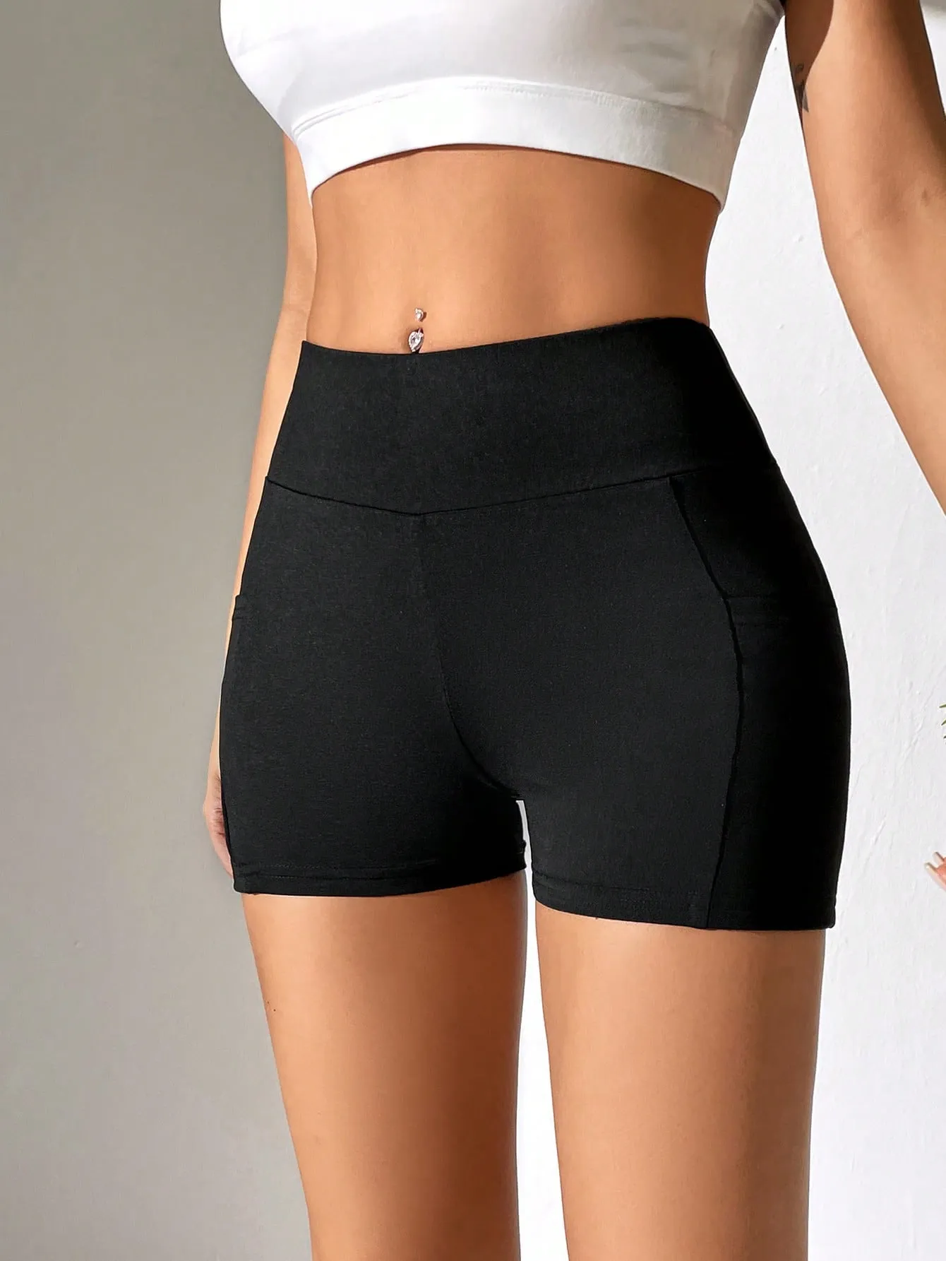 Cherry Vibes - Shorts Biker de Cintura Ancha en