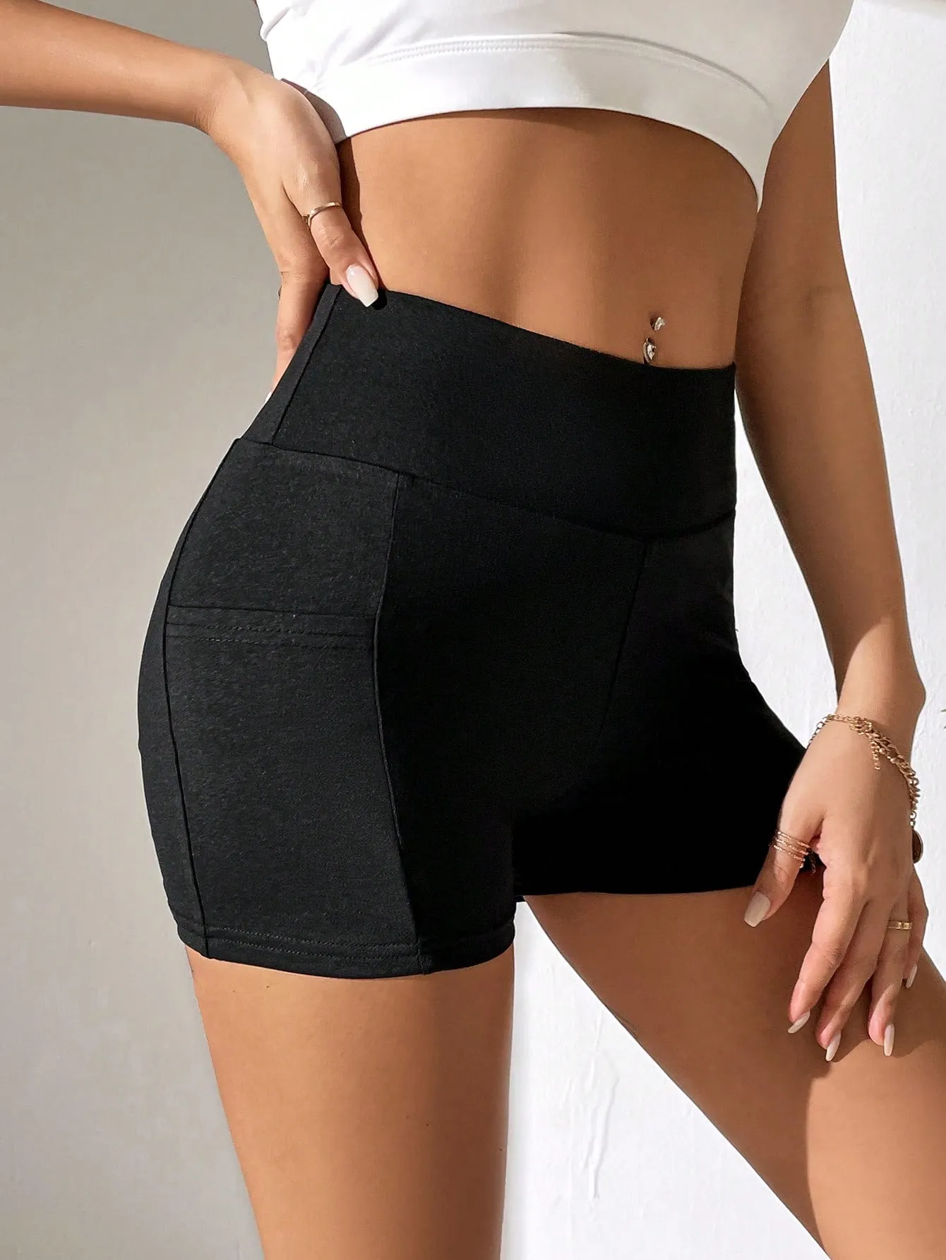 Cherry Vibes - Shorts Biker de Cintura Ancha en