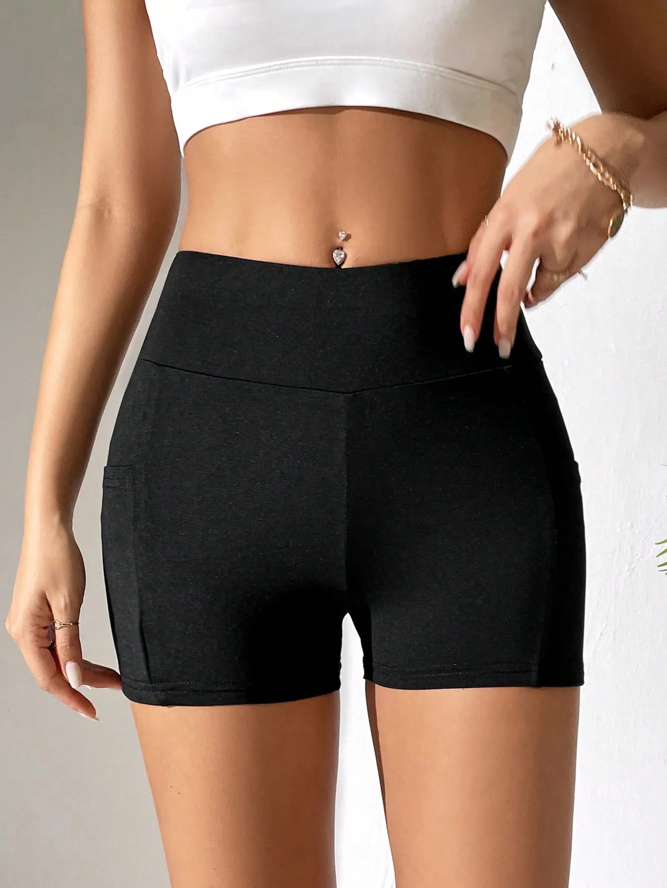 Cherry Vibes - Shorts Biker de Cintura Ancha en