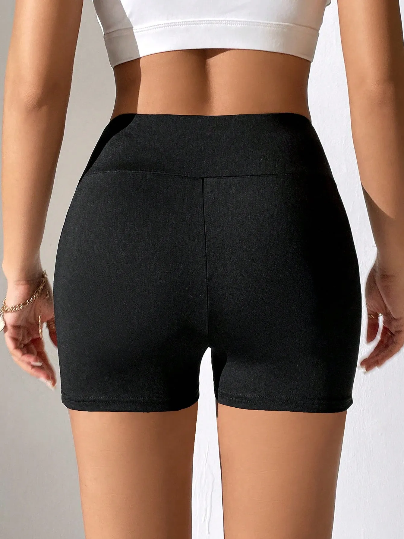 Cherry Vibes - Shorts Biker de Cintura Ancha en