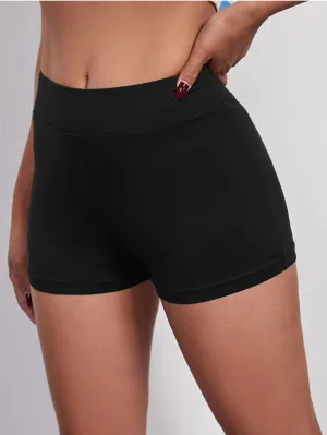 Cherry Vibes: Shorts biker unicolor para mujer en