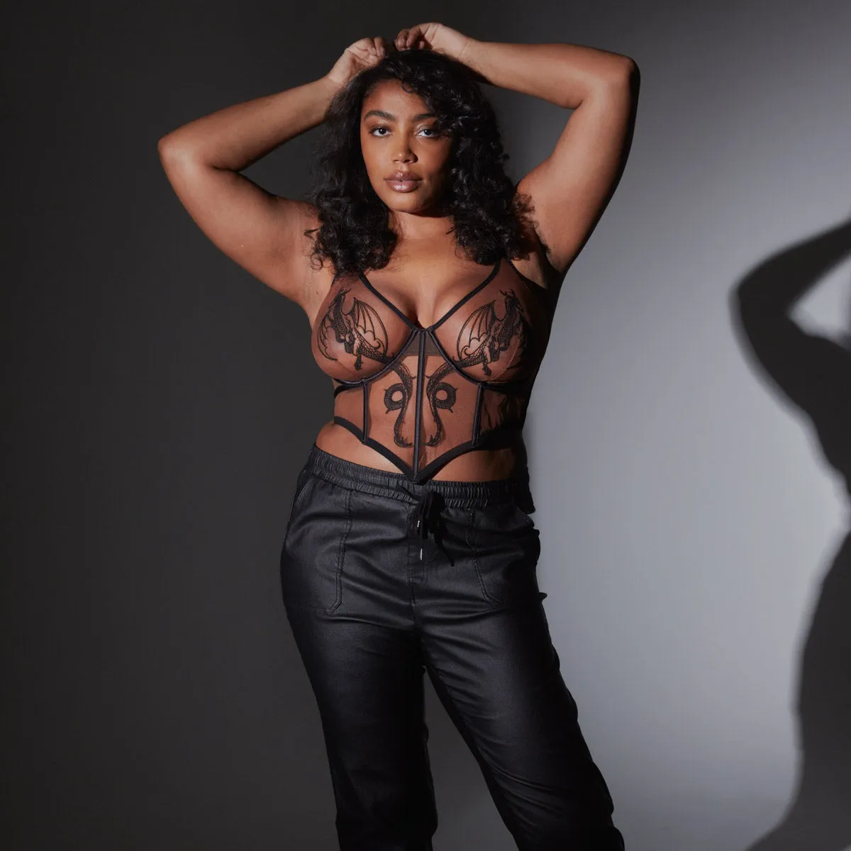 Dracona Bodice - Black/Toffee