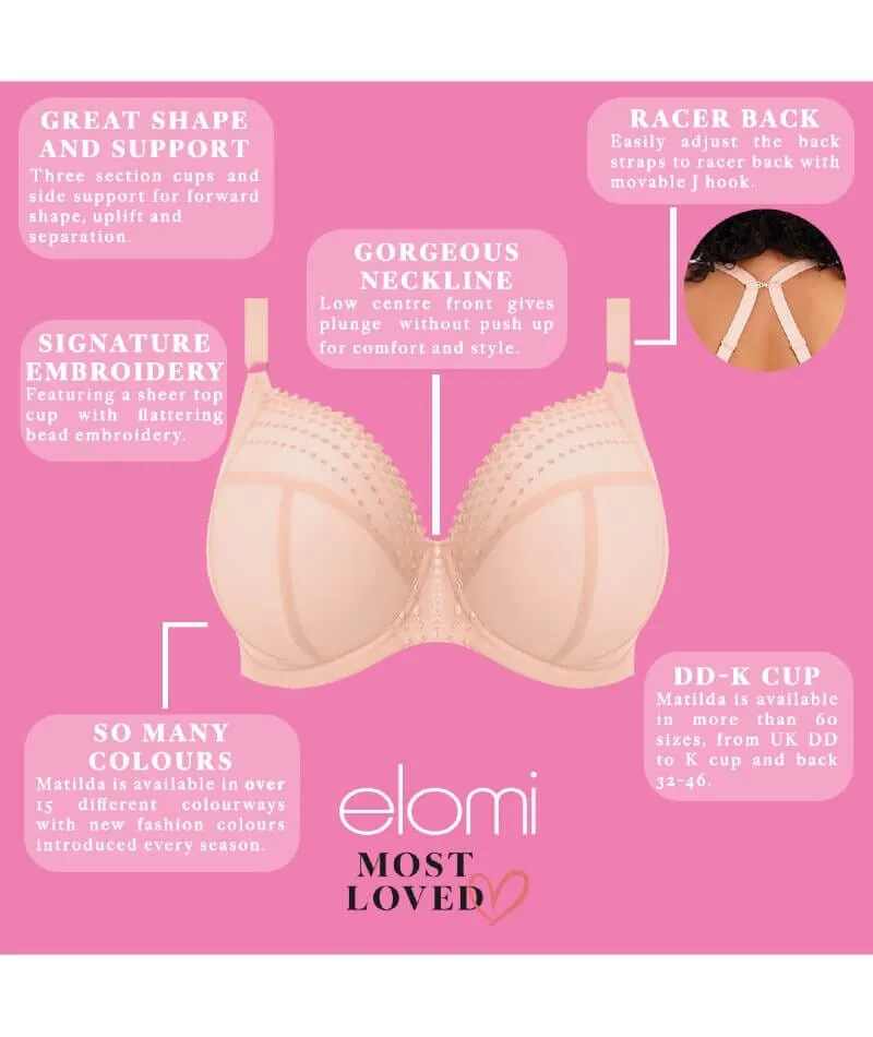 Elomi Matilda Underwired Plunge Bra - Pearl Blush