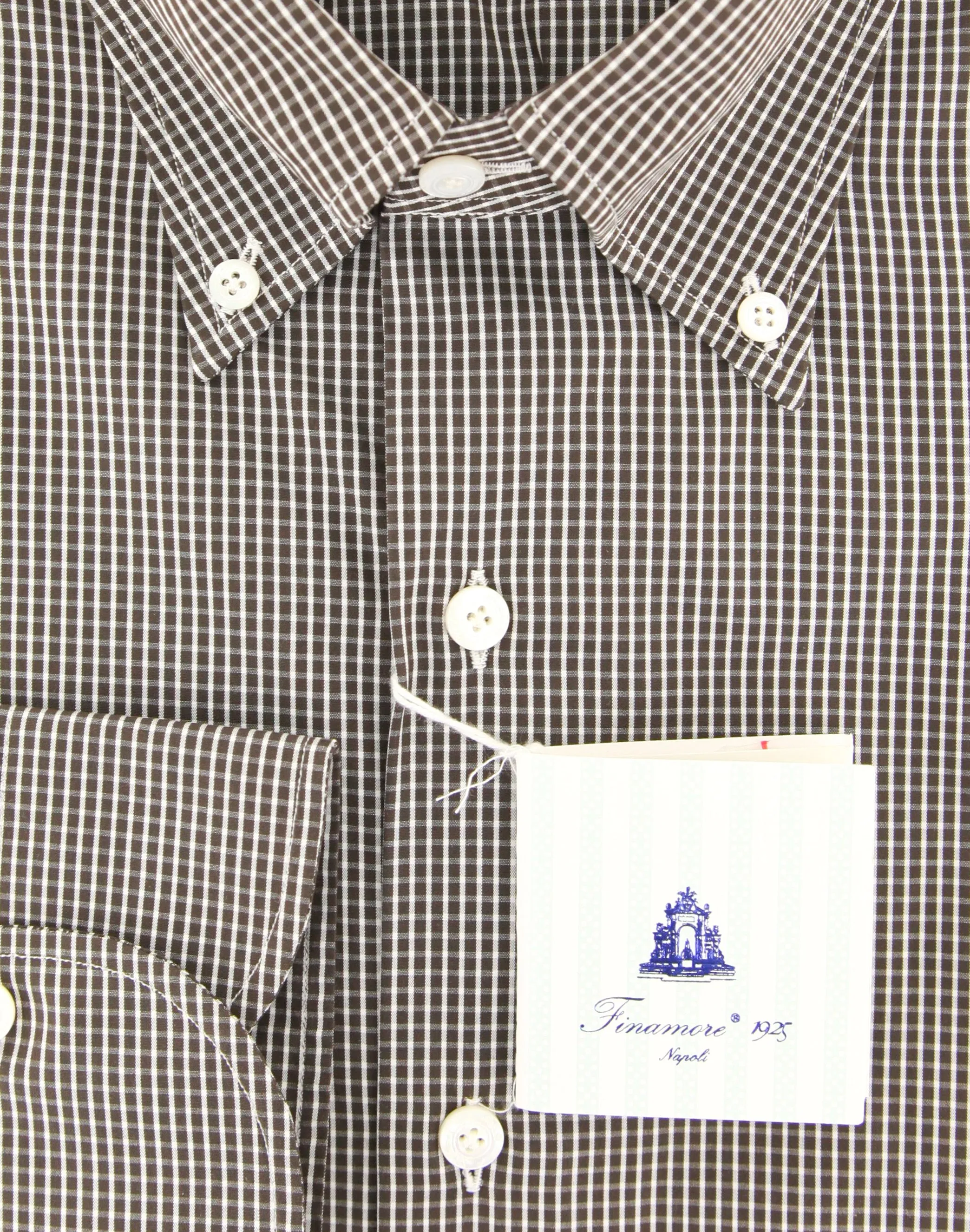 Finamore Napoli Dark Brown Shirt - Slim