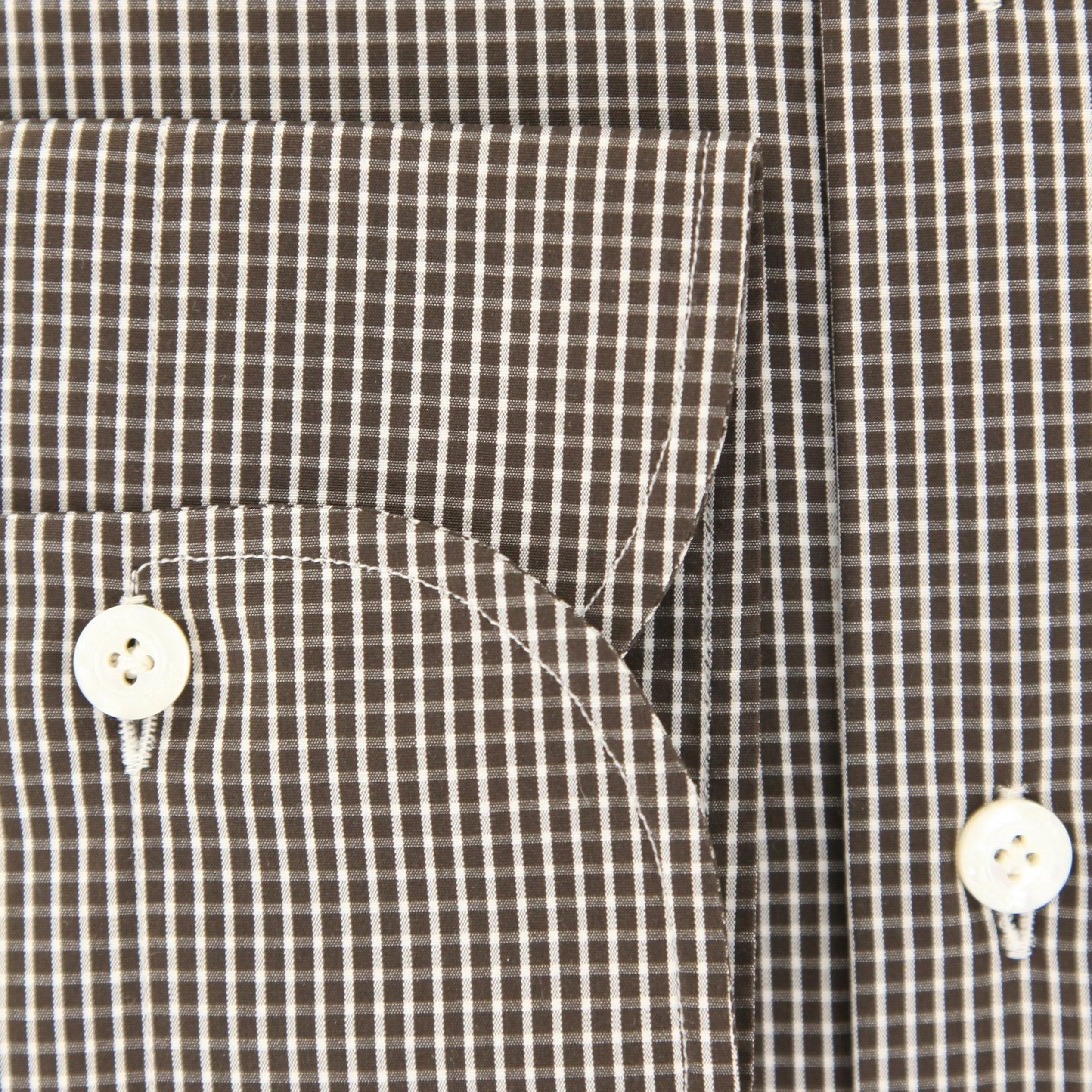 Finamore Napoli Dark Brown Shirt - Slim
