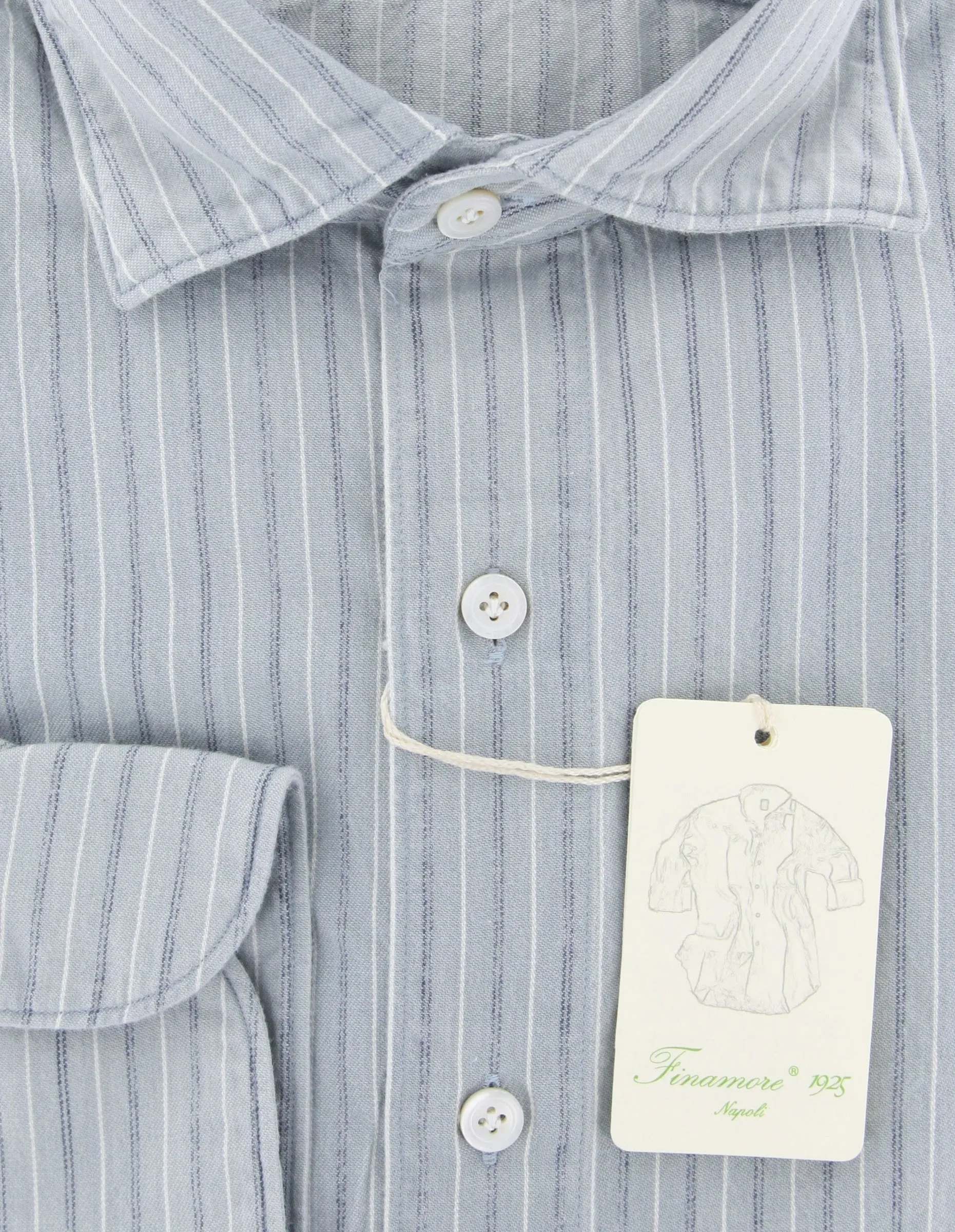 Finamore Napoli Gray Shirt - Extra Slim