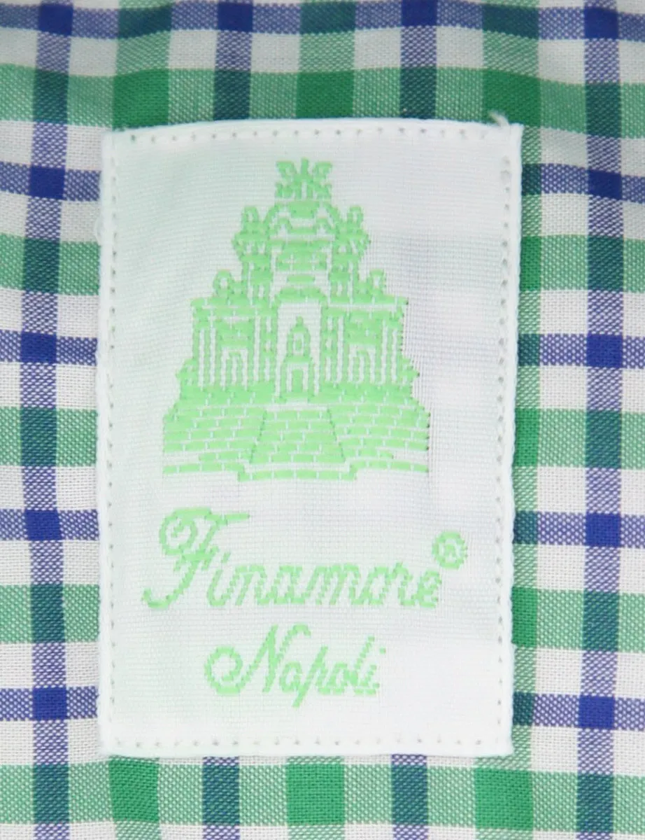 Finamore Napoli Green Shirt - Extra Slim