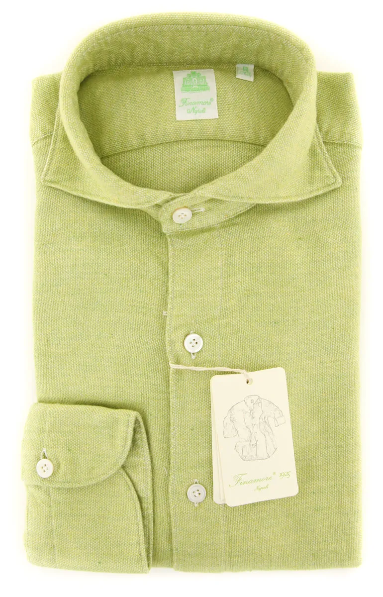 Finamore Napoli Green Shirt - Extra Slim