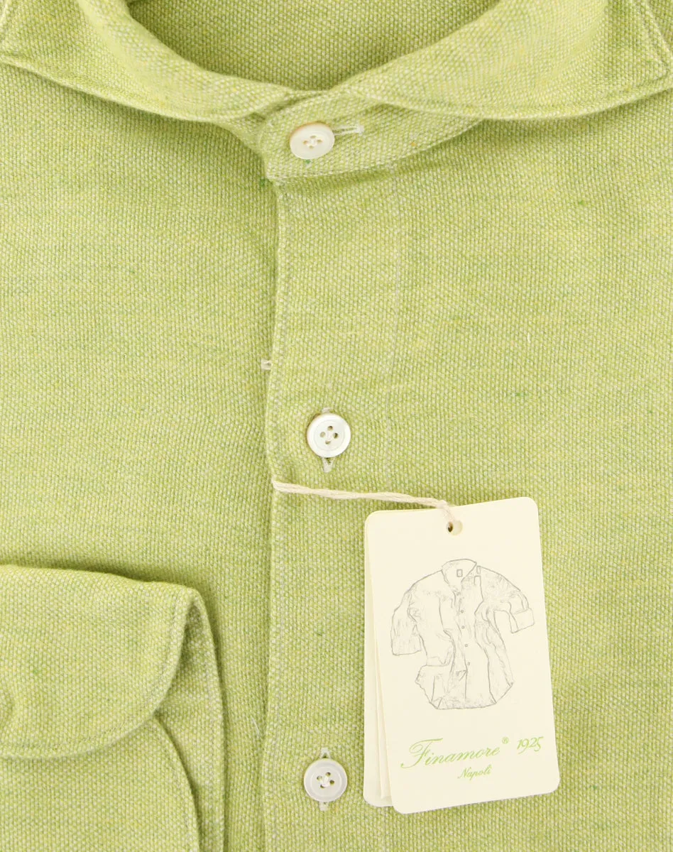 Finamore Napoli Green Shirt - Extra Slim