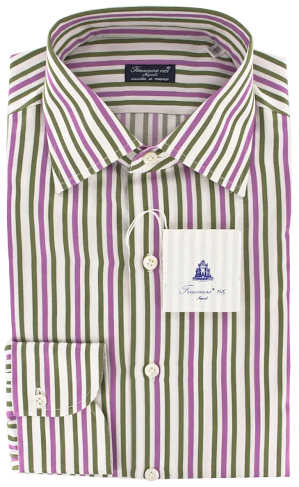 Finamore Napoli Green Shirt – Size: 15.75 US / 40 EU