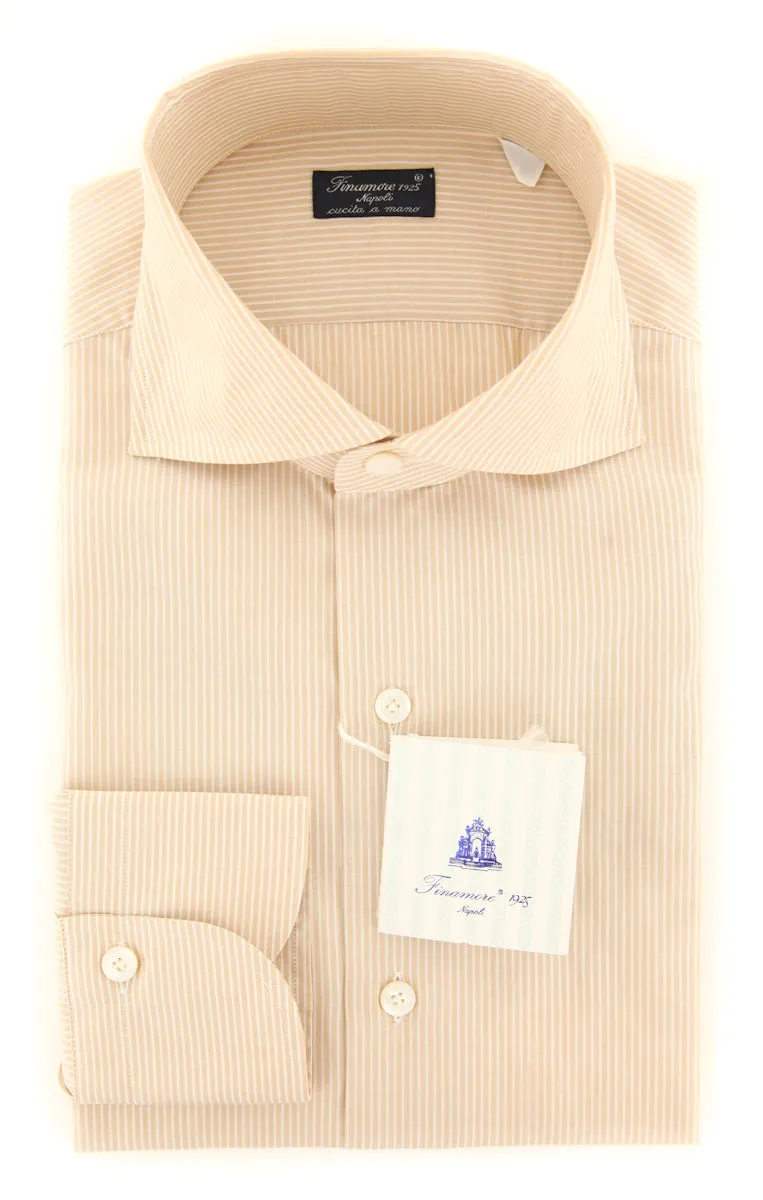 Finamore Napoli Light Brown Shirt - Slim