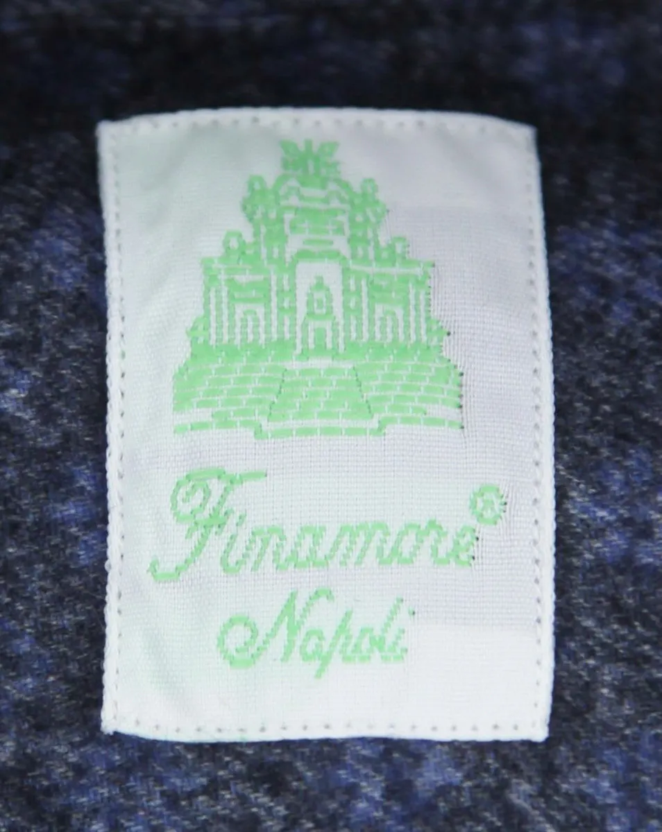 Finamore Napoli Navy Blue Shirt - Extra Slim