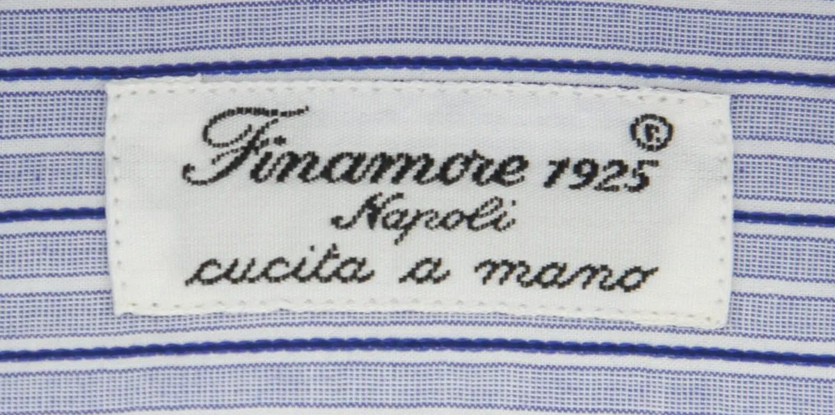 Finamore Napoli Navy Blue Shirt - Extra Slim