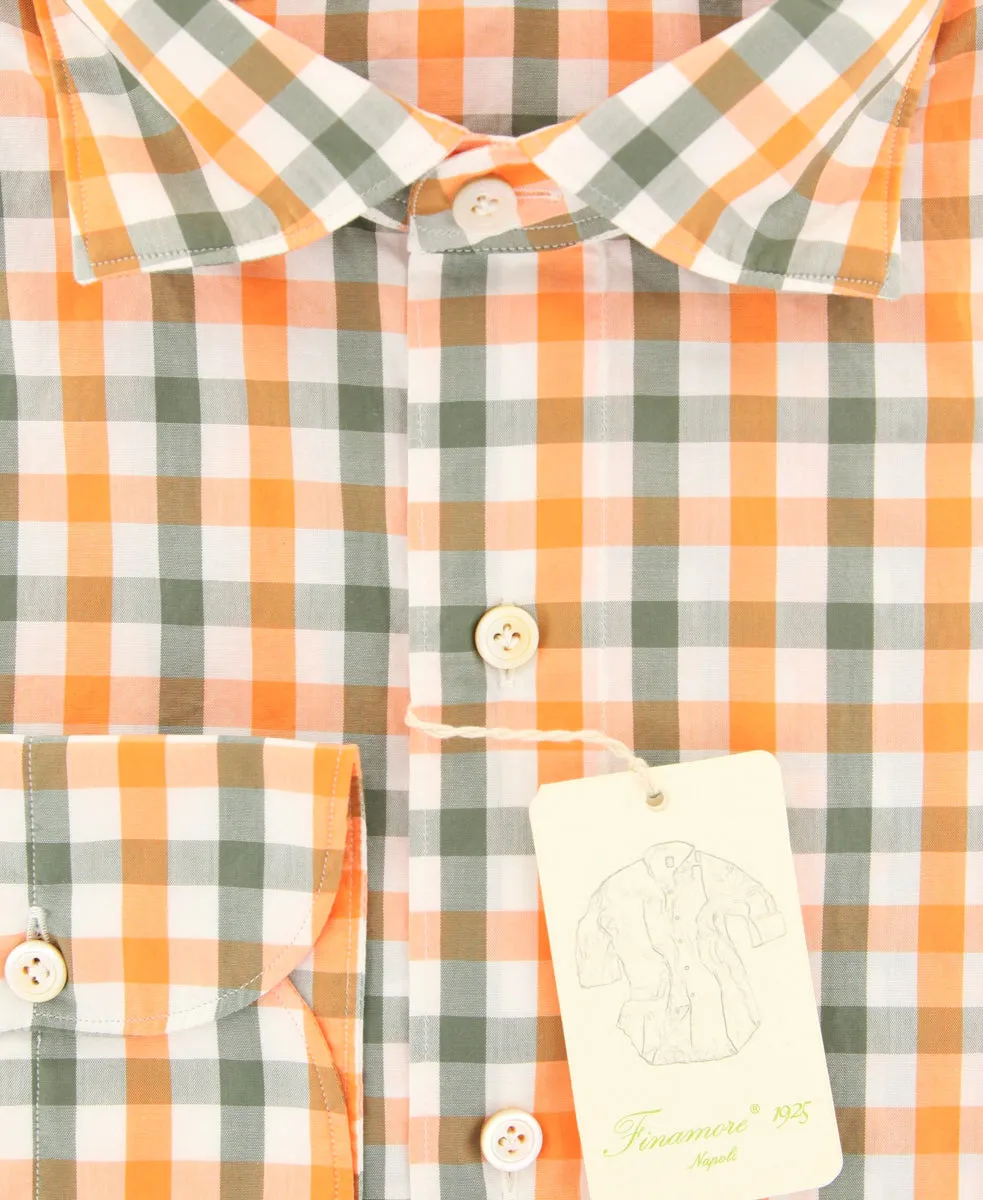 Finamore Napoli Orange Shirt - Extra Slim